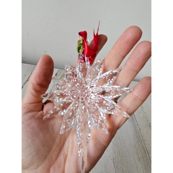 Waterford 2013 snowstar Crystal snowflake annual ornament Xmas tree unique - Picture 6 of 9